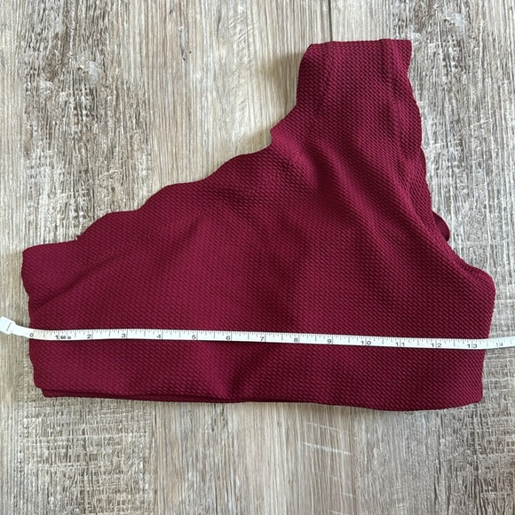 Women's Burgundy Sports Bra - Picture 7 of 9